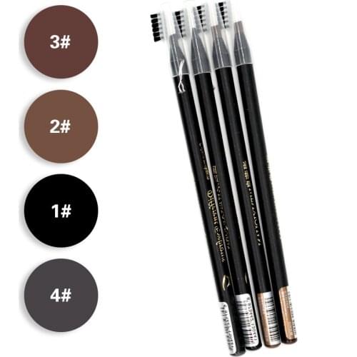 KZBOY 10PCS/Lot Eyebrow Microblading Supplies Microblading Mapping Brow Pencils with Brush Tip for Permanent Makeup