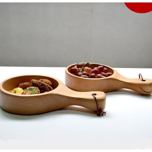 Long-handled bowl Handmade natural wood japanese tableware Bowl marmita marmita bol tigela talheres bowl set wood bowl