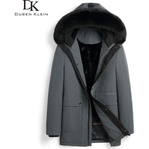 Men Mink Fur Coat Thick Warm Winter Outerwear Jacket 99727