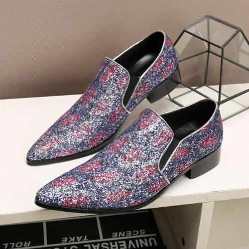 2021 Fashion Oxford Shoes for Men Pointed Toe Mens Genuine Leather Dress Shoes Color Party and Wedding Zapatos De Hombre