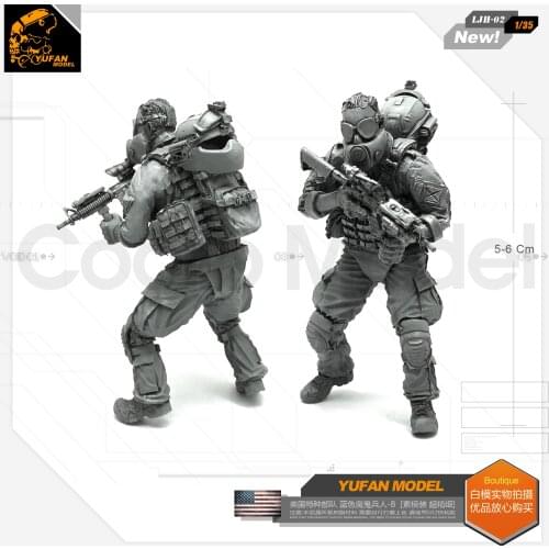 1/35 Resin model kits Figure Us Special Forces Blue Devil Soldier se;f-assembled Ljh-02