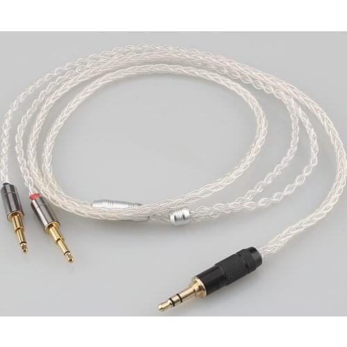 New Audiocrast 3.5mm Stereo 8core Silver Plated Headphone Upgrade Cable for Audioquest Nighthawk/Nightowl Oppo PM-1 PM-2
