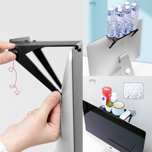 TV Screen Top Storage Shelf Holder Practical Home Storage Computer Monitor TV Screen Rack Office Multi-functional Organizer