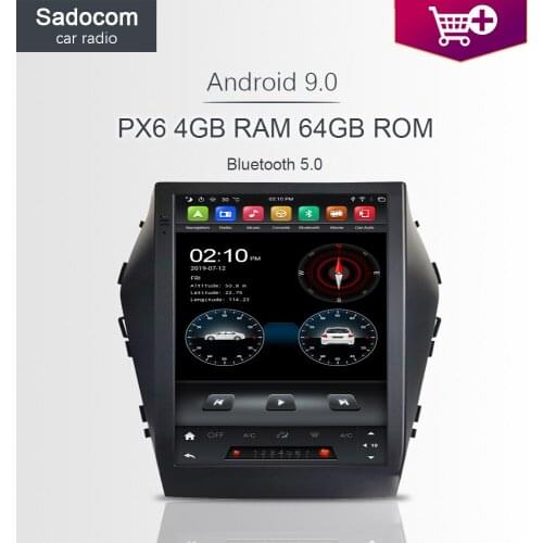 PX6 DSP Tesla 9.7" Android 9.0 For hyundai santa FE IX45 2015-2017 Car DVD Player Car Radio Multimedia Navigation GPS autoradio