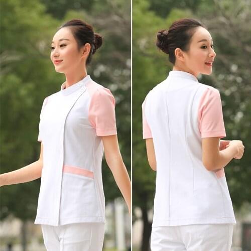 Work Dress Female Purple white Uniform Salon Beautician Work Uniform Manicurist Work Suit