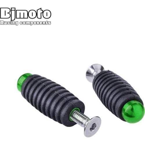 BJMOTO 6mm Foot Peg Gear Shift Brake Lever Toe Pegs Pedals M6 Universal For Kawasaki Ninja 250 300 Z750 Z800 Z900 Z1000 ZX6R/10R