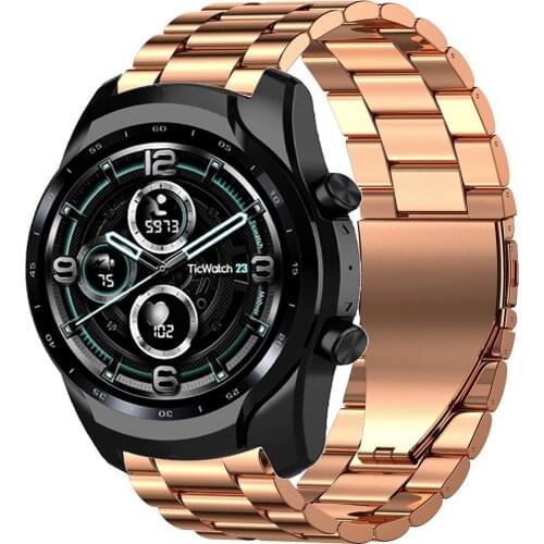 Replacement band for Ticwatch Pro 3 GPS/LTE 2020 4G E2 S2 stainless steel strap for Ticwatch 2 E C2 GTH bracelet wrist belt
