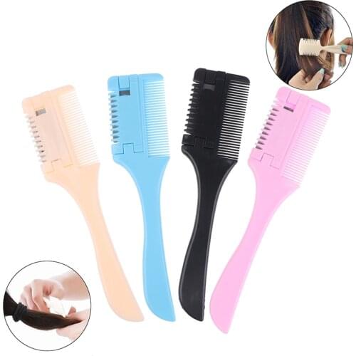 1pc Double Sides Hair Razor Comb with 2 removable Blades Hair Cutting Thinning Shaper Haircut Grooming Styling Tool Hair Trimmer