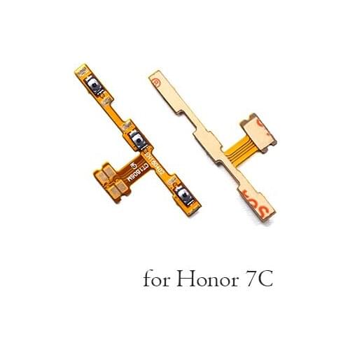 10pcs/lot power on off side button volume + - strip flex cable replacement for Huawei Honor 7C