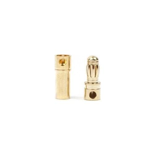20 Pairs/lot 3.5mm Gold Coated Banana Bullet Connector Plug Set for Battery / Motor / ESC for RC Model