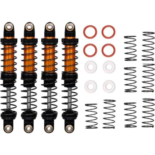 4PCS ROCK CRAWLER METAL OIL SUSPENSION SHOCKS ABSORBER 70MM 80MM 90MM 100MM 110MM 120MM For SCX10 D90 WRAITH TRX-4 90046 RC CAR