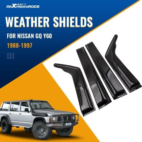 4x Window Moulding Weathershields Window Sun Visors for Nissan Patrol GQ Y60 1988-1997