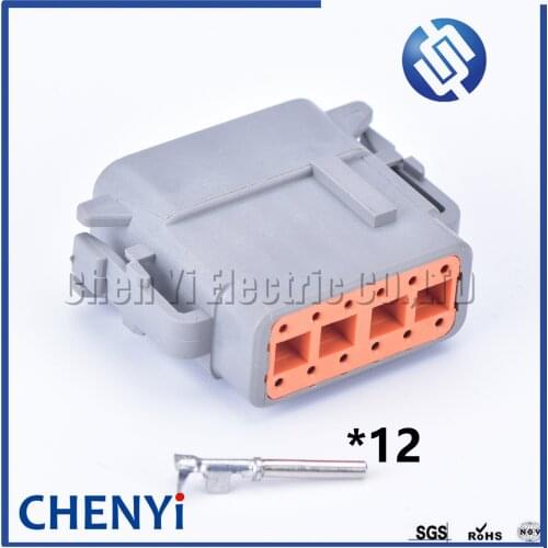 5 sets Deutsch DTM 12pin connector DTM06-12S Female Auto Waterproof Connector Automotive Sealed Plug