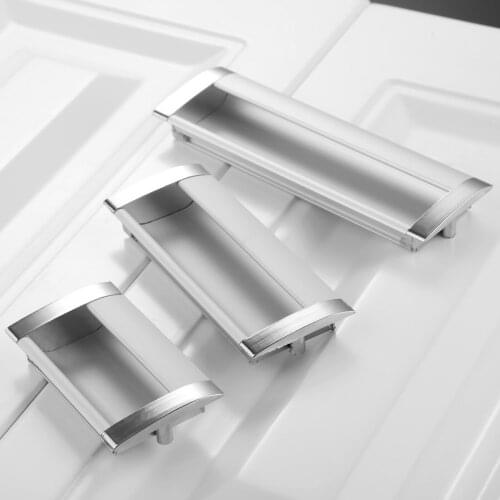 64/96/128MM Aluminum Hidden Recessed Flush Furniture Pull Concealed Handle Sliding Window Door Cabinet Knobs And Handles