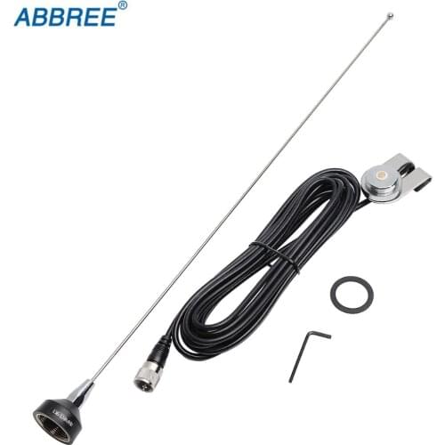 ABBREE NA-37 VHF 136-174MHz NMO Antenna Mount RG-58U 5M/16.4ft Coaxial Cable for Baofeng QYT TYT Kenwood Car Mobile Ham Radio