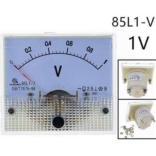 AC Analog Meter Panel 1V AMP Current Ammeters 85L1 0-1V Gauge
