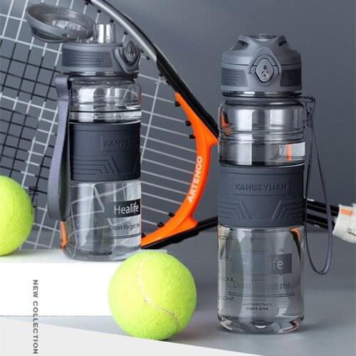 Outdoor Sports Water Cup Female Summer Fitness Transparent Scale Water Bottle High Temperature Resistant Silicone Drop