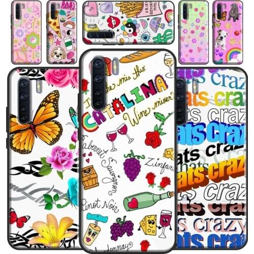 Girly Doodle Funny Art Case For OPPO Reno2 Z Find X3 Pro A3S A5S A15 A52 A72 A83 A91 A93 A5 A9 A31 A53 2020 Cover