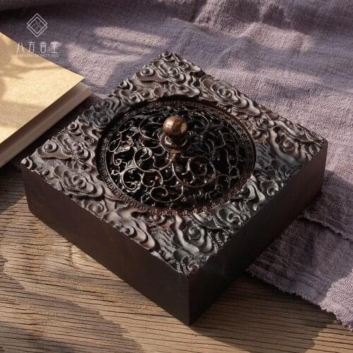Wood Incense Burner Smoke Diffuser Stick Burner Holder Vintage Censer Home Office Bruleur Encens Aroma Sticks Holder AC50IB