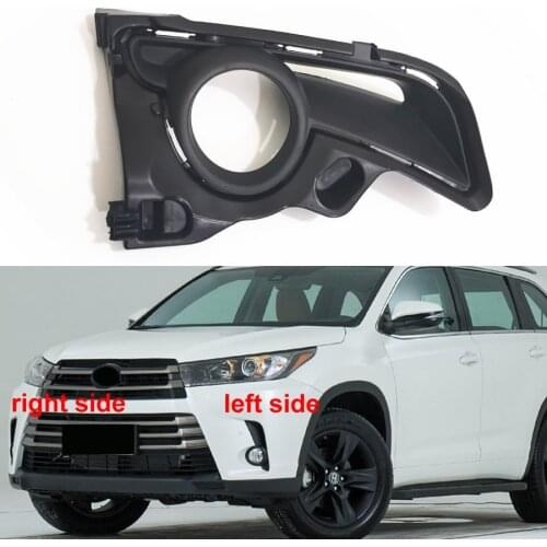 For Toyota Highlander 2018 2019 2020 Fog Lamp Shell Front Bumper Grille Driving Lamp Cover Fog Light Cover