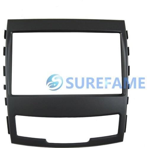 Double Din Car Radio Install Panel for Ssangyong Korando 2010-2013, Actyon 2011-2013 Facia Fascia Panel Audio Trim Dash Kit