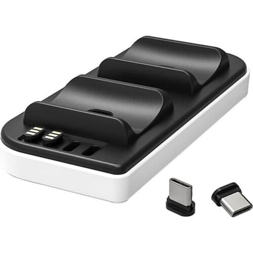 HBP-298 Handle Charger for DualSense Dual USB Type C Charging Dock Station + 4 Adapters for PlayStation5 PS5 Wireless Controller
