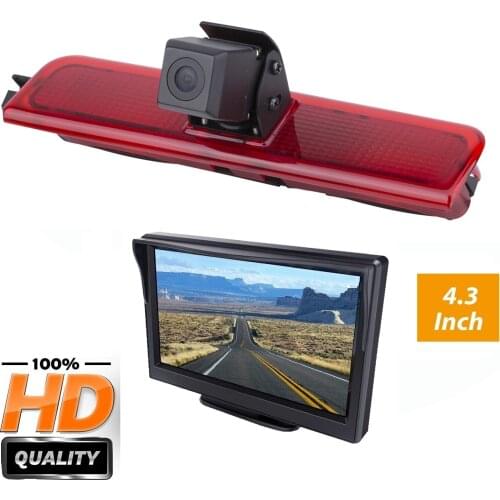 HD 720P Misayaee Brake Light Camera+4.3'' monitor for Caddy (2003-2014) Stop lights Rear View Camera Night Vision Camera