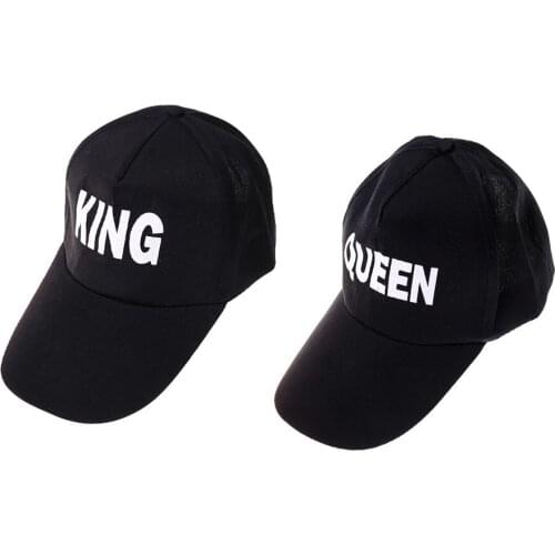 Men And Women Fashion QUEEN/KING Basdeball Cap Hip Hop Letter Print Caps Couple Hats