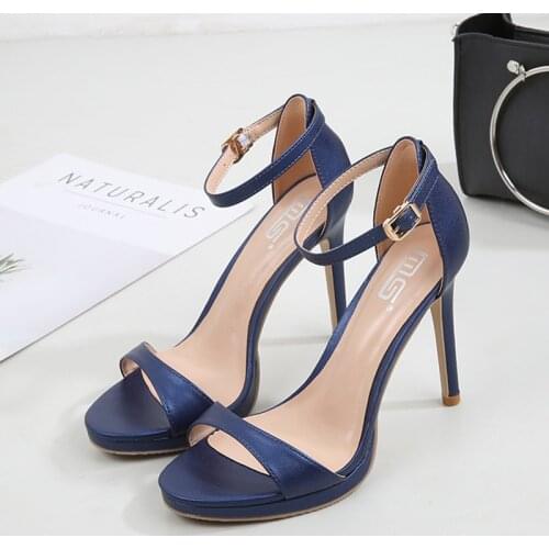 Summer womens shoes 2021 sexy catwalk shows 7.5cm high heels with waterproof platform thin heel open toe fashion model sandals