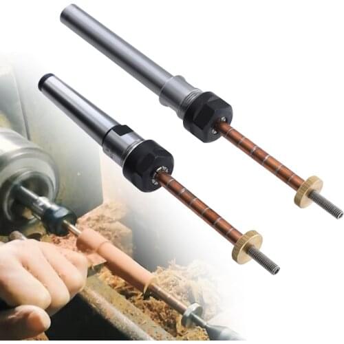 Mini Lathe Machine Revolving Centre Turning Lathe Accessories Ballpoint Pen Mandrel Rotary for Woodworking Grinding DIY