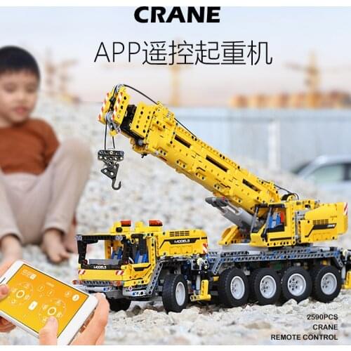 MouldKing 13107 Mobile Crane MK II Compatible 42009 20004 Technic Building Blocks Bricks Educational Toy Child Christams Gift