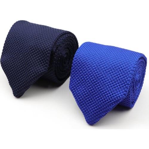 Mens Solid Colourful Knit Tie 8cm Width Knitted Ties Necktie Normal Slim Classic Woven Cravate Narrow Neckties