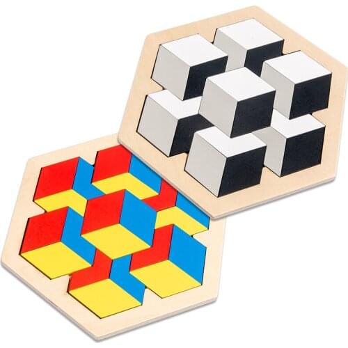 New Kids Wooden 3D Jigsaw Puzzle Clever Board Baby Montessori Educational Learning Toys for Children Geometric Shape Puzzles Toy