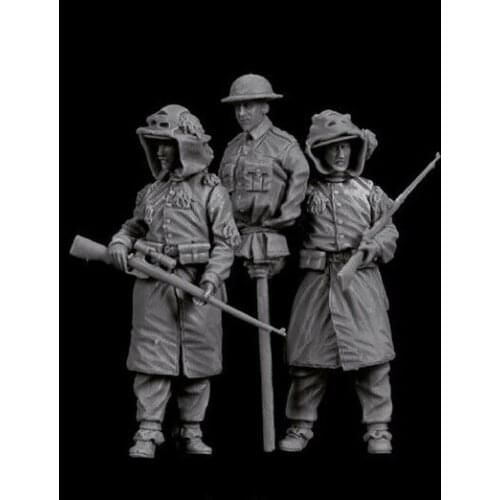 New Unassembled 1/35 modern British man Set stand Resin Figure Unpainted Model Kit