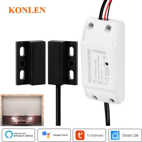 KONLEN WIFI Electric Garage Door Gate Opener Relay Switch Controller Tuya Smart Life Home Automatic Alexa Google Home Mini ifttt