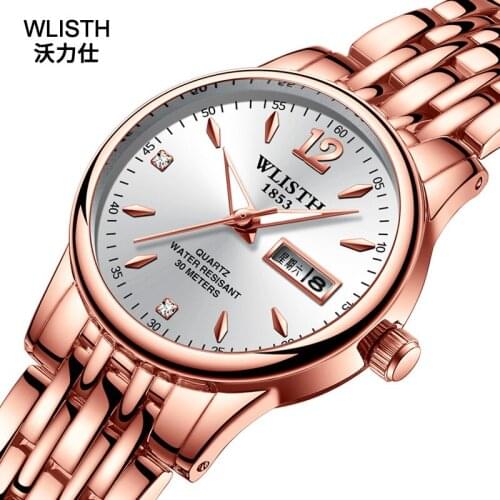 Luxury Reloj Hombre WLISTH Fashion Luminous Waterproof Watch Women Brand Designer Stainless Steel Rose Gold Watches for Women