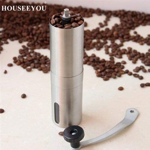 Stainless Steel Manual Coffee Bean Grinder Mills Machine Hand Conical Coffee Burr Grinder Pepper Spice Mills Kitchen Tool
