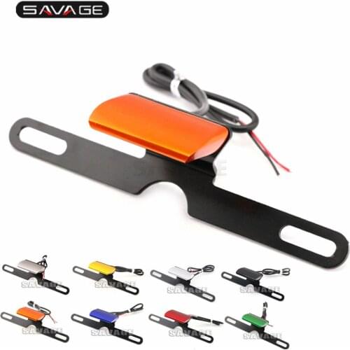 License Plate Holder LED For RC 125 200 390 DUKE/ 690 DUKE SMC SMC-R LC4/ 990 ADV SMT CNC Light