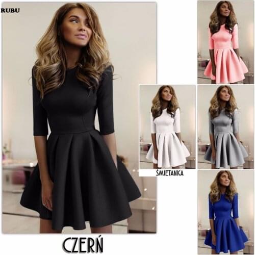 2017 New Half Sleeve Vintage Tunic Dress Women Gorgeous Floral Retro Audrey Hepburn Style Plus Size Autumn Winter Swing Dress