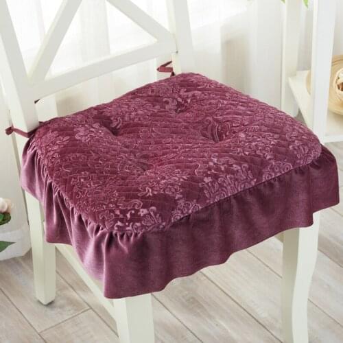 Winter Sponge Chair Cushion Fabric Dining Stool Cushions Anti-slip Seat Pad Home Office Decoration Sit Cushion Soft Throw Pillow