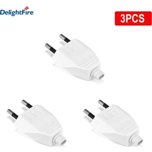 1/3/5pcs EU Adapter Plug 4.0mm Rewirable Euro Plug Wireless Electrical Outlets Extension Cord Connector Plug For CE Power Cord