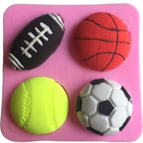 Basketball Tennis Football Silicone Mold Resin Craft DIY Mould Tools for Jewelry Pendant Charm Necklace Making Decorating 1PC