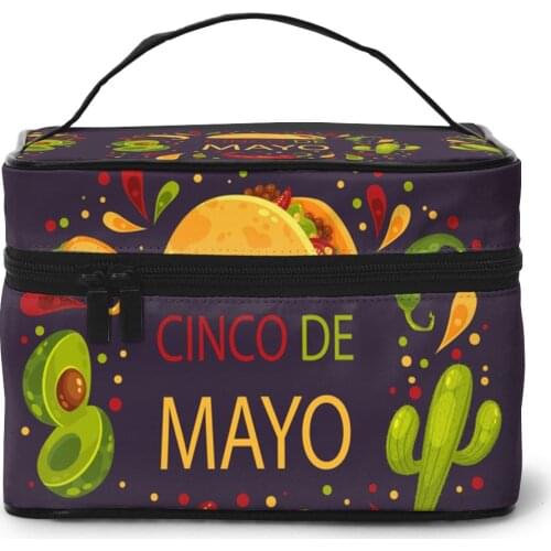 2021 Women Makeup Bag Cosmetic Bags Cinco De Mayo Ladies Beauty Case Cosmetics Organizer Toiletry Bag