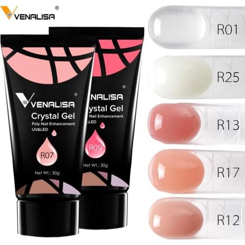30g /45g VENALISA poly nail gel nail art french nail DIY clear camouflage color fibre glass hard jelly builder nail extend gel