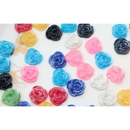 600pcs of Shiny Rose Resin Acrylic decoden diy scrapbooking cabochons mixed colors 12mm wholesale free shipping