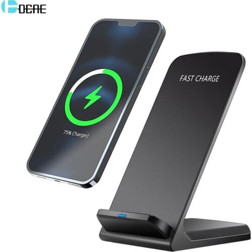 15W Qi Wireless Charger Stand For iPhone X XS MAX XR 11 12 Pro 8 Samsung S20 S10 Note 20 Fast Charging Dock Station Phone Holder