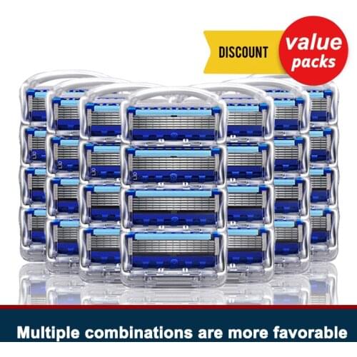 Razor New Gillette Blades Fit Fusion 5 For Men Shaving Safety Manual shaver Machine Replacement Heads Straight blade