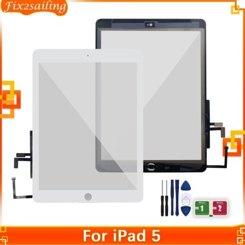 For iPad 5 A1474 A1475 A1476 Outer LCD Touch Screen Digitizer Front Glass Panel Replacement For ipad 5 Air 1 Touch