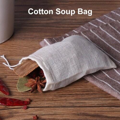 Cotton Bag Soup Filter Coffee Filter Cheese Cloth Muslin Pouch Food Strainer Soya Drainer Mesh Empty Tea Bag