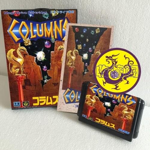 Columns With Box And Manual 16bit MD Game Card For Sega Mega Drive For Genesis
